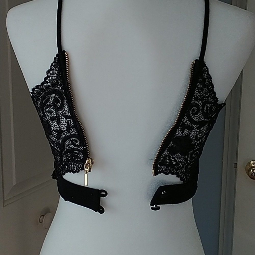 NEW B. Darlin Black 2 Piece Prom Formal Gown Razorback Evening Sz 3/4 - Picture 7 of 11